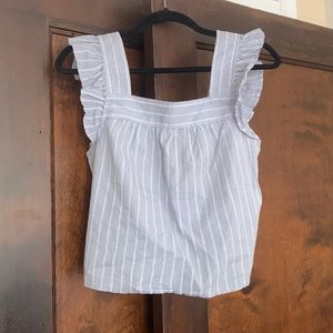 Madewell ruffle sleeve top